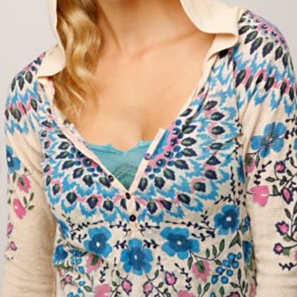 RARE Free People Winter Garden Hooded Henley ASO Alex Russo - Picture 3 of 13